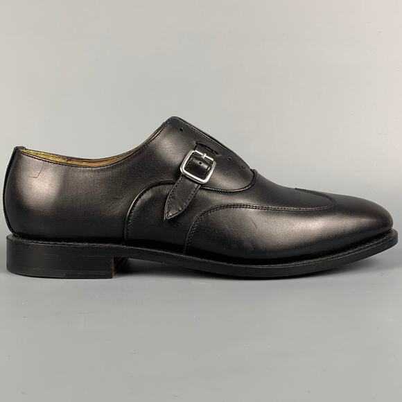 MICHAEL BASTIAN Size 8.5 Black Leather Monk Strap Lace Up Shoes - Picture 1 of 8